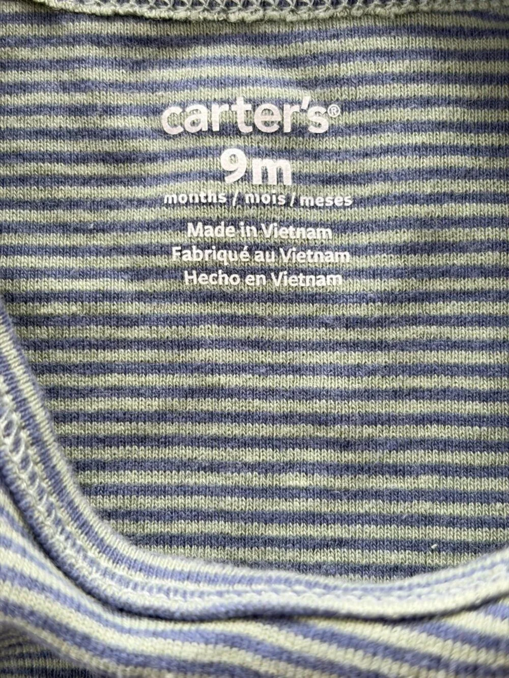 Carter's Baby Bodysuit Tee Set 9 Months Dinosaur White Basics Lot of 6 Infant